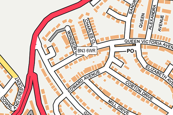 BN3 6WR map - OS OpenMap – Local (Ordnance Survey)