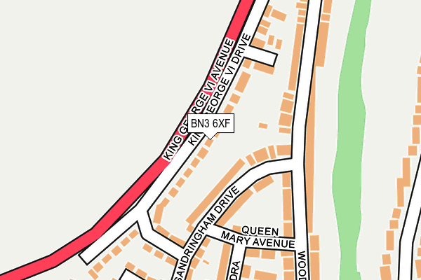 BN3 6XF map - OS OpenMap – Local (Ordnance Survey)