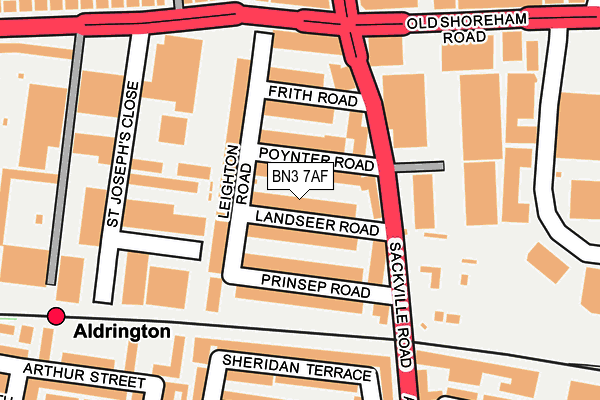 BN3 7AF map - OS OpenMap – Local (Ordnance Survey)