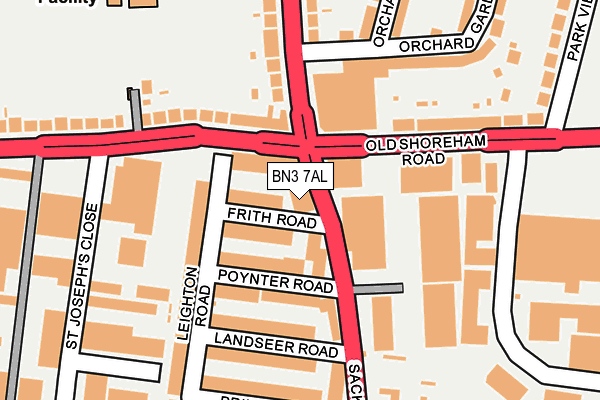 BN3 7AL map - OS OpenMap – Local (Ordnance Survey)