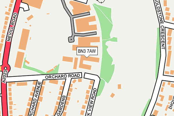 BN3 7AW map - OS OpenMap – Local (Ordnance Survey)