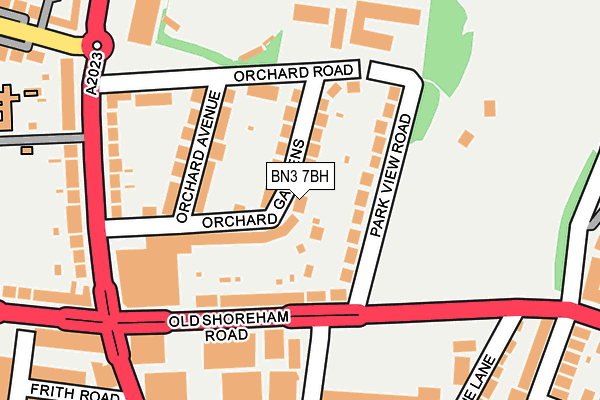 BN3 7BH map - OS OpenMap – Local (Ordnance Survey)