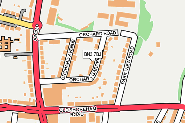BN3 7BJ map - OS OpenMap – Local (Ordnance Survey)