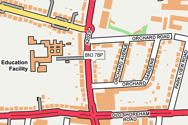 BN3 7BP map - OS OpenMap – Local (Ordnance Survey)