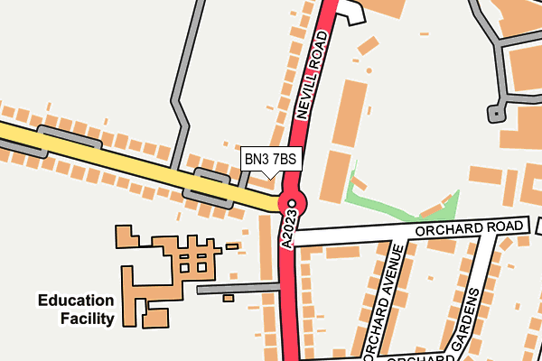 BN3 7BS map - OS OpenMap – Local (Ordnance Survey)