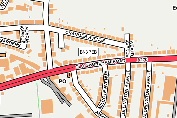 BN3 7EB map - OS OpenMap – Local (Ordnance Survey)