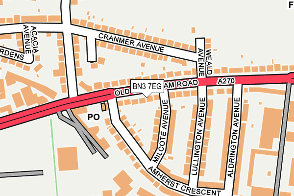 BN3 7EG map - OS OpenMap – Local (Ordnance Survey)