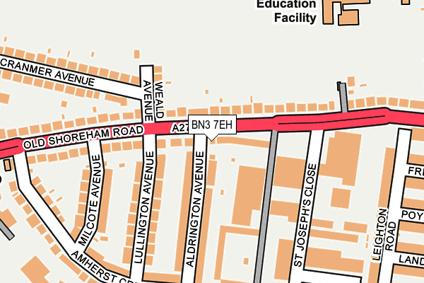 BN3 7EH map - OS OpenMap – Local (Ordnance Survey)