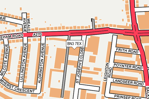BN3 7EX map - OS OpenMap – Local (Ordnance Survey)