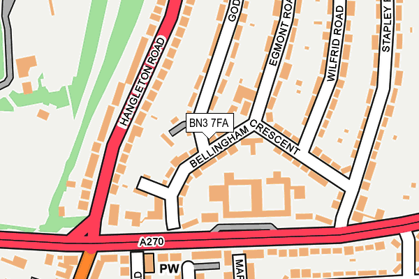 BN3 7FA map - OS OpenMap – Local (Ordnance Survey)