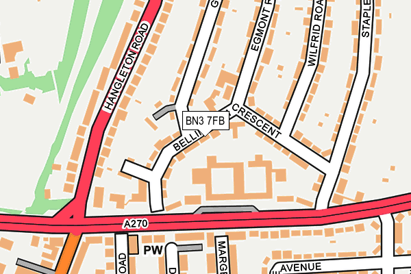 BN3 7FB map - OS OpenMap – Local (Ordnance Survey)