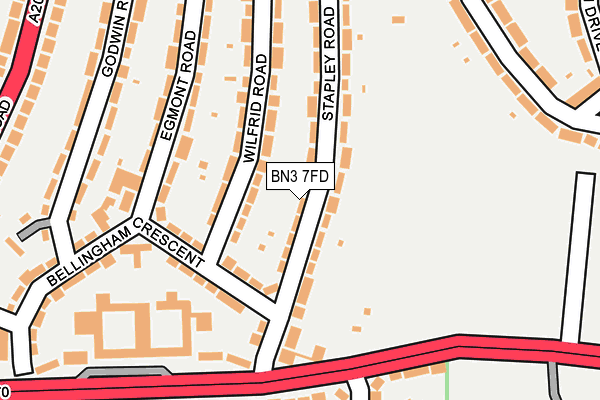 BN3 7FD map - OS OpenMap – Local (Ordnance Survey)