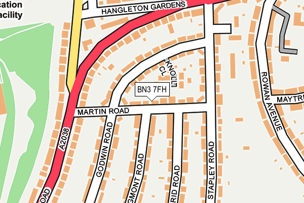 BN3 7FH map - OS OpenMap – Local (Ordnance Survey)