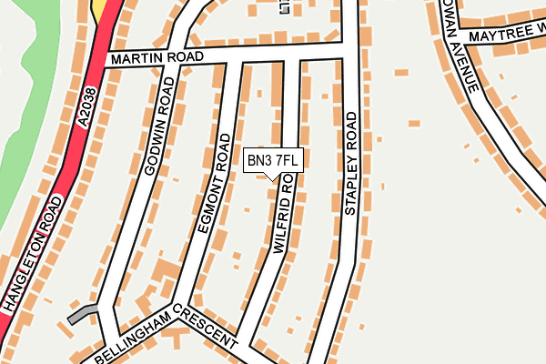 BN3 7FL map - OS OpenMap – Local (Ordnance Survey)