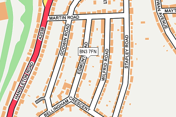 BN3 7FN map - OS OpenMap – Local (Ordnance Survey)