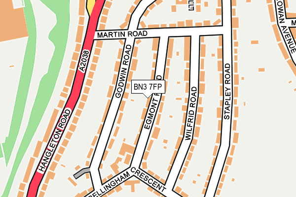 BN3 7FP map - OS OpenMap – Local (Ordnance Survey)
