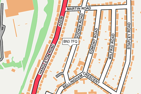 BN3 7FQ map - OS OpenMap – Local (Ordnance Survey)