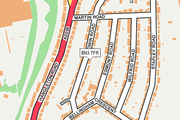 BN3 7FR map - OS OpenMap – Local (Ordnance Survey)
