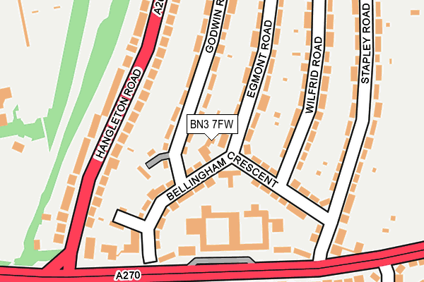 BN3 7FW map - OS OpenMap – Local (Ordnance Survey)