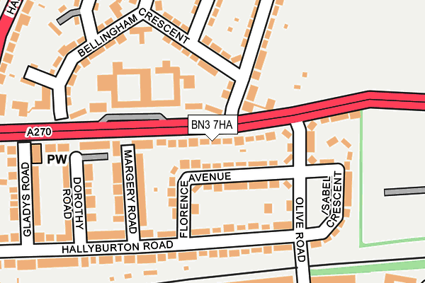 BN3 7HA map - OS OpenMap – Local (Ordnance Survey)