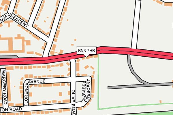 BN3 7HB map - OS OpenMap – Local (Ordnance Survey)