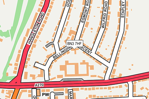 BN3 7HF map - OS OpenMap – Local (Ordnance Survey)