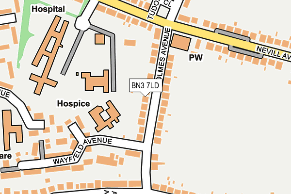 BN3 7LD map - OS OpenMap – Local (Ordnance Survey)