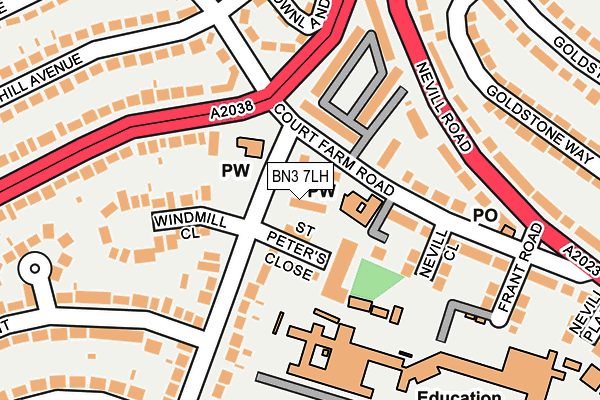 BN3 7LH map - OS OpenMap – Local (Ordnance Survey)
