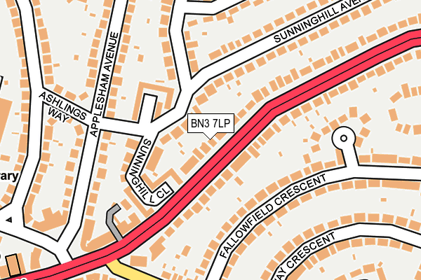 BN3 7LP map - OS OpenMap – Local (Ordnance Survey)