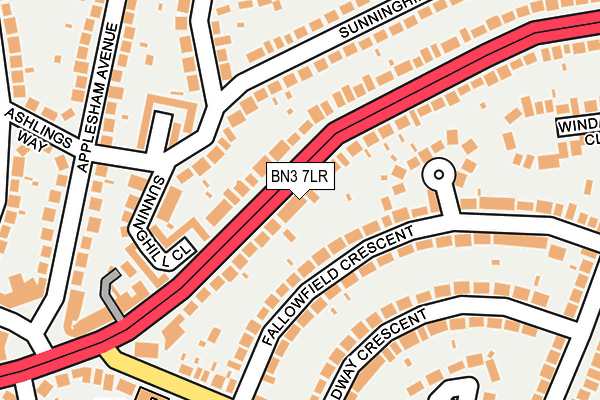 BN3 7LR map - OS OpenMap – Local (Ordnance Survey)