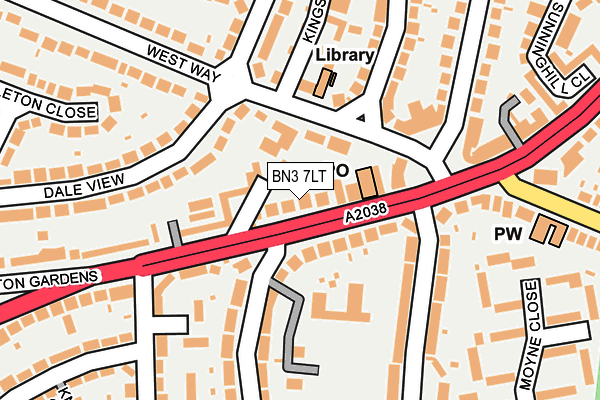 BN3 7LT map - OS OpenMap – Local (Ordnance Survey)