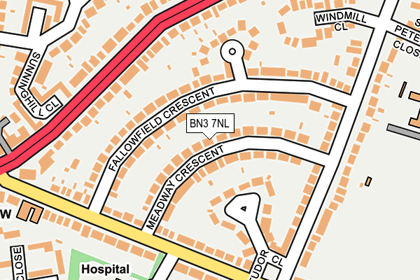 BN3 7NL map - OS OpenMap – Local (Ordnance Survey)