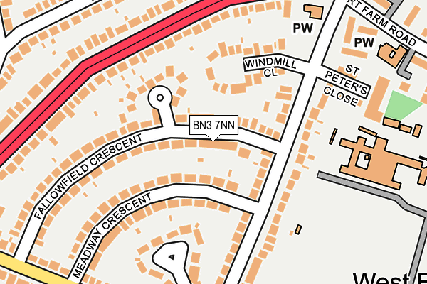 BN3 7NN map - OS OpenMap – Local (Ordnance Survey)