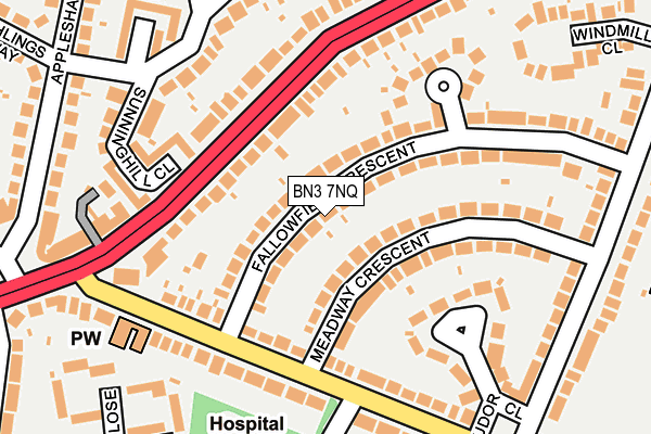 BN3 7NQ map - OS OpenMap – Local (Ordnance Survey)