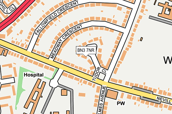 BN3 7NR map - OS OpenMap – Local (Ordnance Survey)