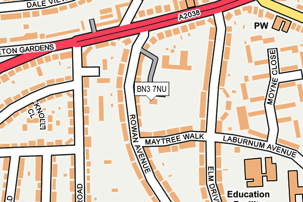 BN3 7NU map - OS OpenMap – Local (Ordnance Survey)
