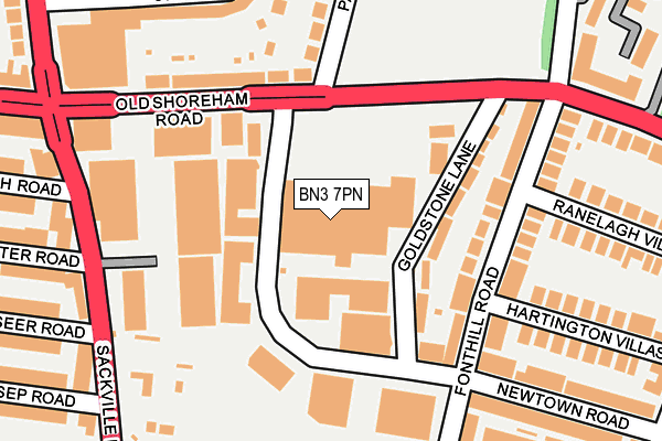 BN3 7PN map - OS OpenMap – Local (Ordnance Survey)