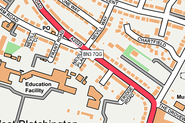 BN3 7QG map - OS OpenMap – Local (Ordnance Survey)