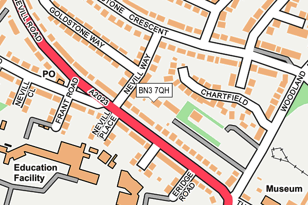 BN3 7QH map - OS OpenMap – Local (Ordnance Survey)