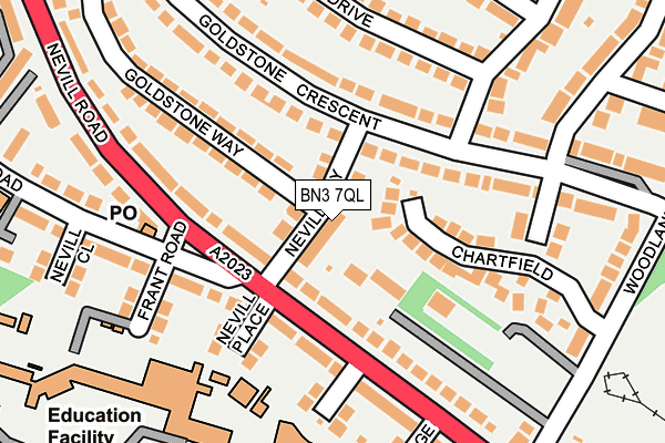 BN3 7QL map - OS OpenMap – Local (Ordnance Survey)