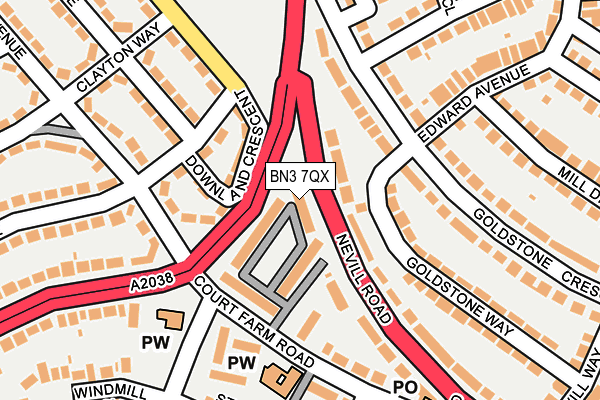 BN3 7QX map - OS OpenMap – Local (Ordnance Survey)