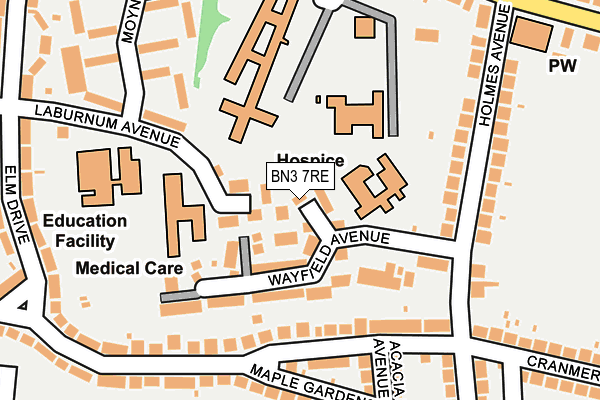 BN3 7RE map - OS OpenMap – Local (Ordnance Survey)