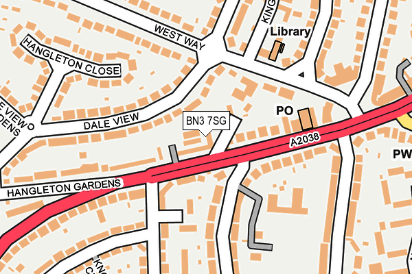 BN3 7SG map - OS OpenMap – Local (Ordnance Survey)
