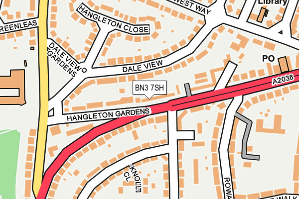 BN3 7SH map - OS OpenMap – Local (Ordnance Survey)