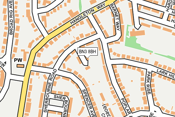 BN3 8BH map - OS OpenMap – Local (Ordnance Survey)