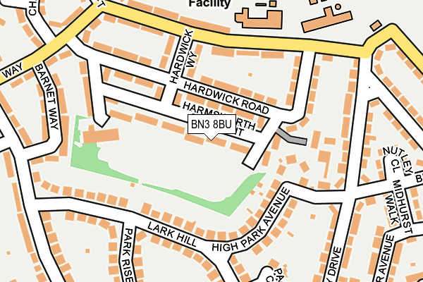 BN3 8BU map - OS OpenMap – Local (Ordnance Survey)