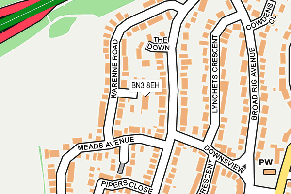 BN3 8EH map - OS OpenMap – Local (Ordnance Survey)