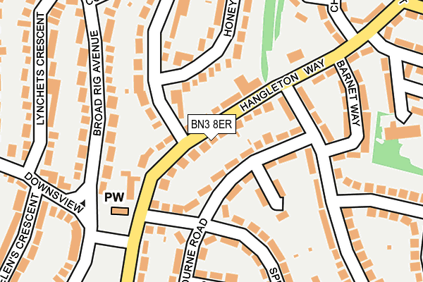 BN3 8ER map - OS OpenMap – Local (Ordnance Survey)