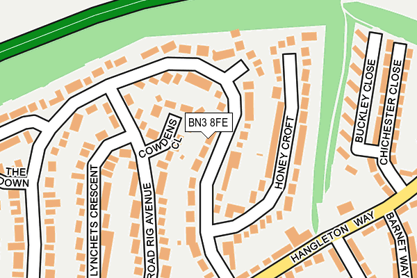 BN3 8FE map - OS OpenMap – Local (Ordnance Survey)