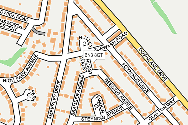 BN3 8GT map - OS OpenMap – Local (Ordnance Survey)